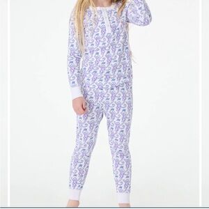 Roller Rabbit Kids Monkey Pajamas Size 6 Years Old Lavender Purple